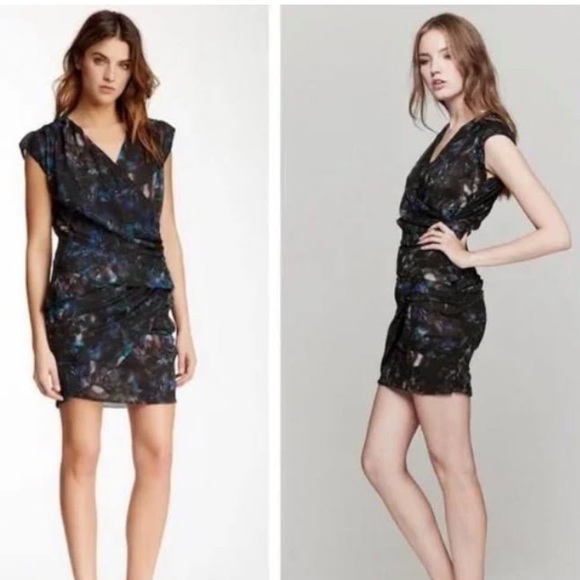 IRO MARTY WATERCOLOR CHIFFON DRESS 8 - Picture 1 of 7